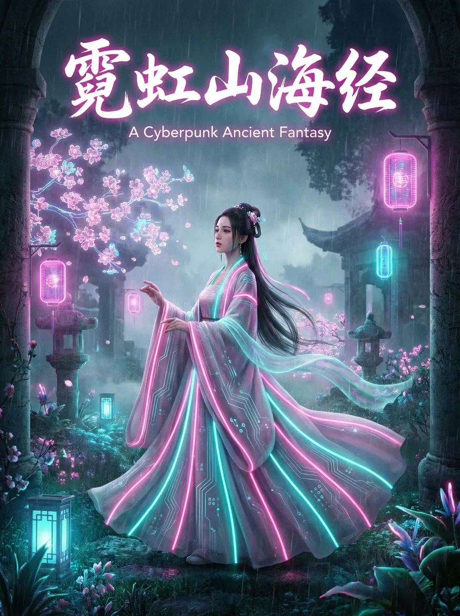 双十一活动时间 古风奇缘短剧 - 霓虹山海经海报